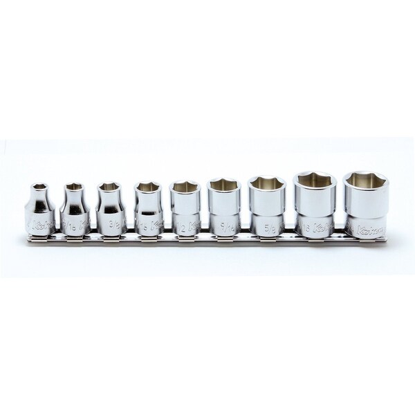 Ko-Ken Socket set 1/4-3/4 12 Point 200mm 9 pieces 3/8 Sq. Drive, RS3405A/9 RS3405A/9 - main